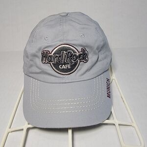 Hard Rock Cafe Munich Hat Gray Adjustable Embroidered Baseball Cap